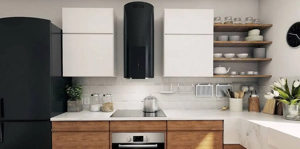 Кухонная вытяжка Schtoff Isla Sol Black (черный) - фото товара