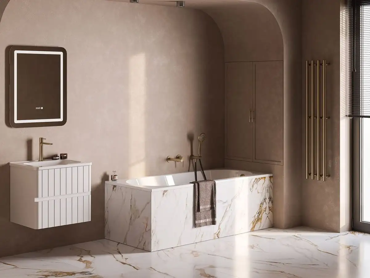 Ванна Belux Борнео 160x70 (18, белый матовый/Solid Surface) - фото товара