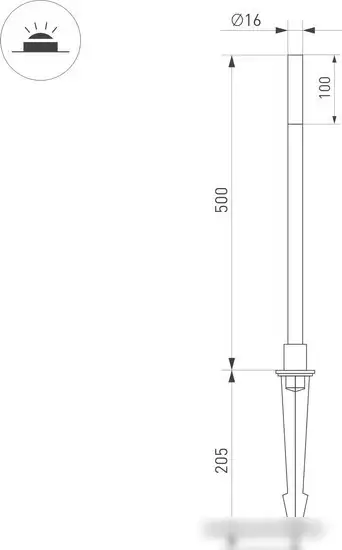 Садовый светильник Arlight KT-CANNA-L500-1W