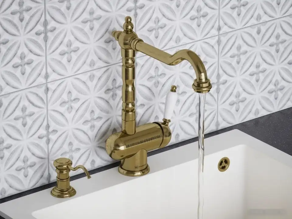 Смеситель Omoikiri Kyoto 2 Plus-G (золото) - фото товара