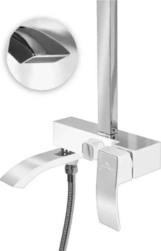 Душевая система Grocenberg GB7007-1 (белый хром) - фото товара