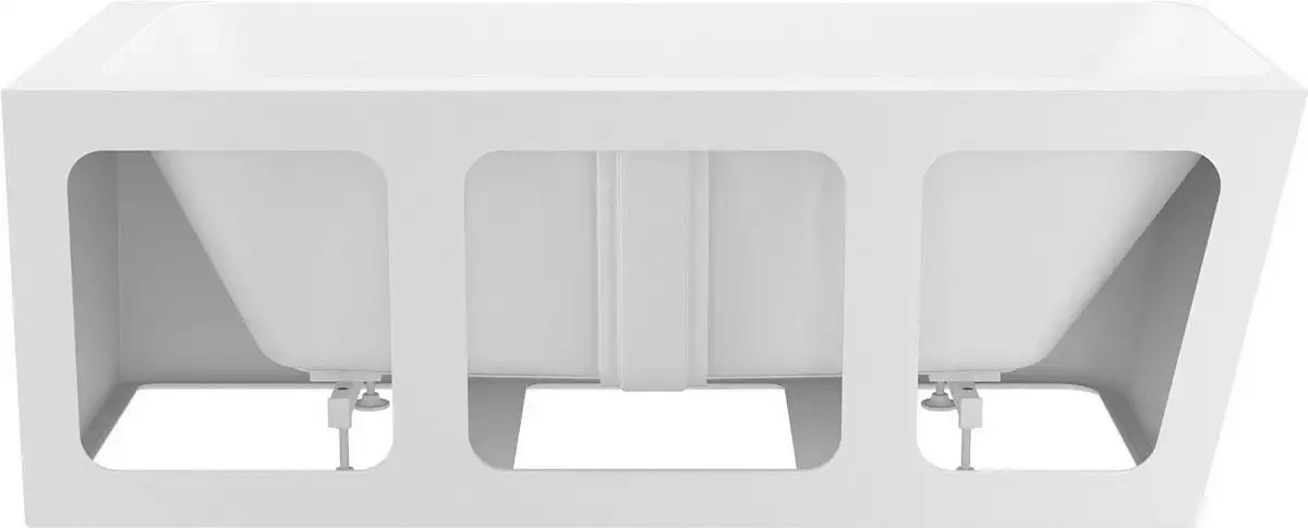 Ванна Wellsee Bromance 170x78 23160304R (пристенная ванна (правая) белый глянец, экран, ножки, сифон-автомат золото) - фото товара