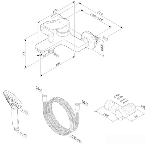 Смеситель AM.PM X-Joy F85A15000 - фото товара