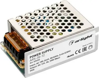 Блок питания Arlight ARS-35-12 025332 – изображение в каталоге