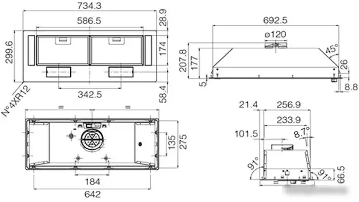 Кухонная вытяжка Jetair Viera Lux BL/A/72 PRF0174915 - фото товара