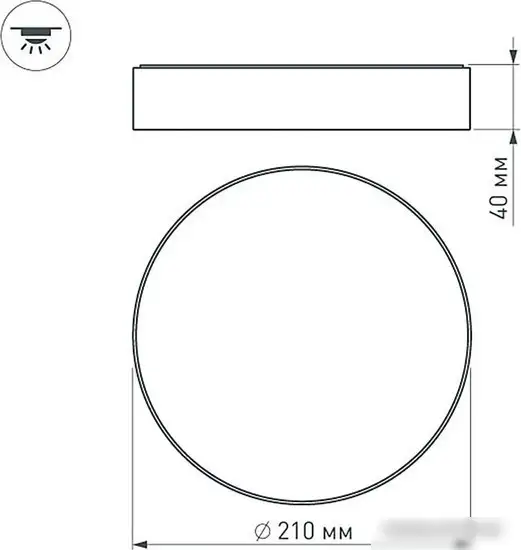 Светодиодная панель Arlight SP-RONDO-R210-20W Warm3000 022905(2)