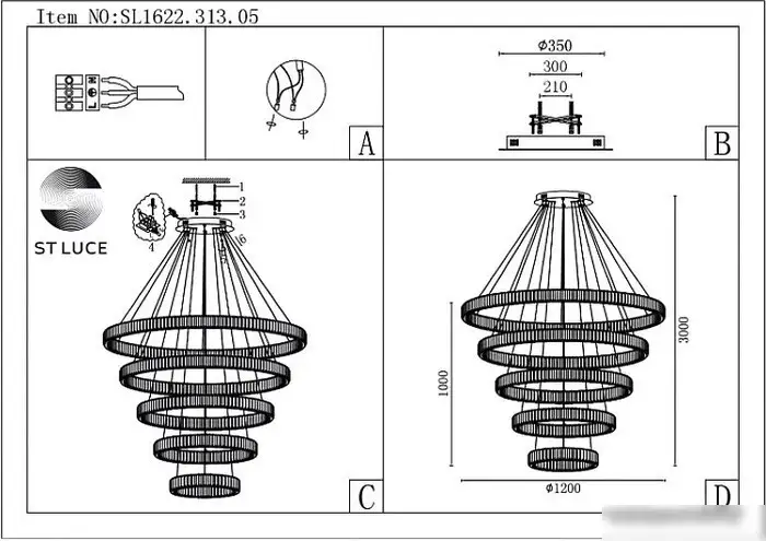 Подвесная люстра ST Luce Tivoli SL1622.313.05 – фото товара