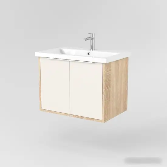 Дабер Тумба под умывальник 018 Cersanit Como 70 Т18.7С.0.18Б (бежевый/дуб бардолино/ручка белая) – фото товара