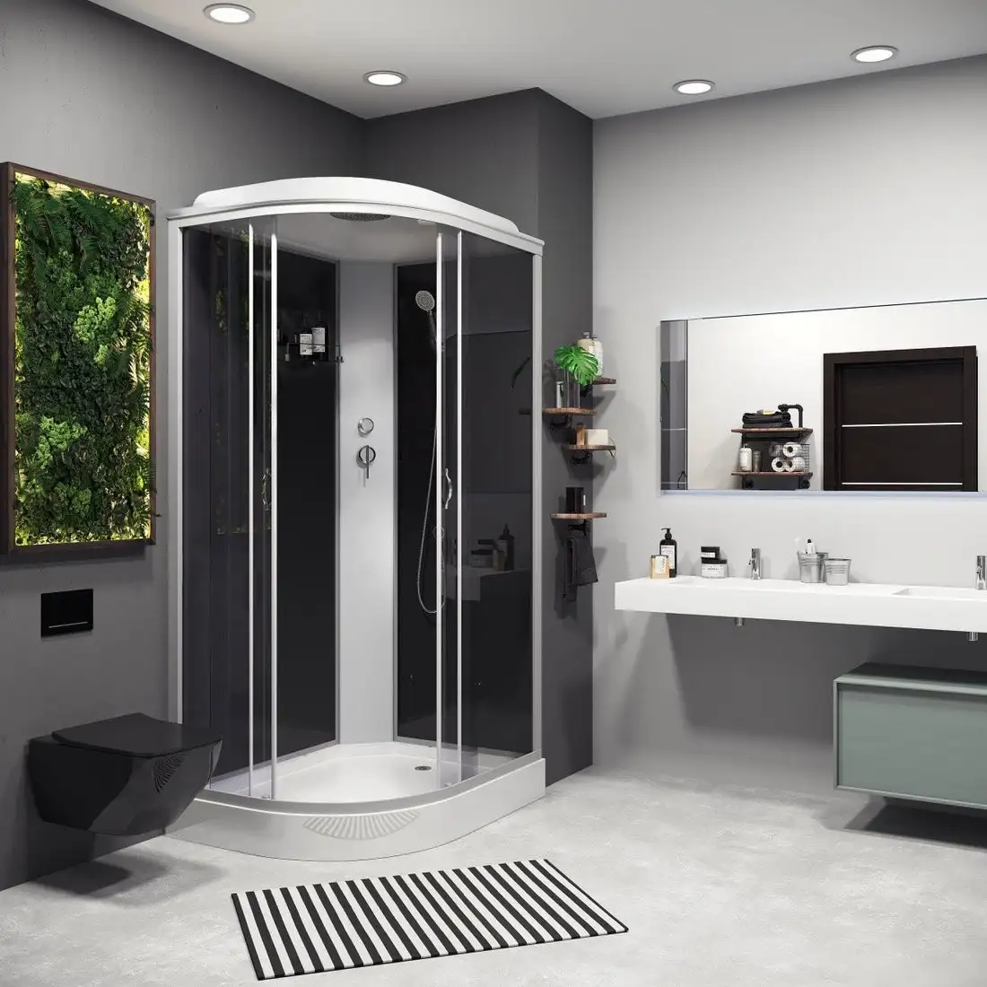 Душевая кабина Niagara NG-3512-14R 120x80x215 (тонированное стекло) - фото товара