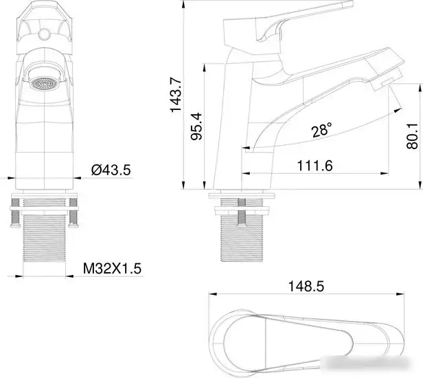Смеситель Wonzon&Woghand WW-A40212-BGG - фото товара