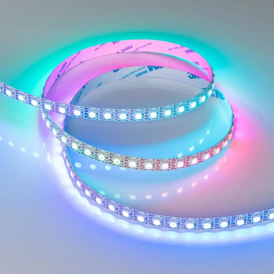 Светодиодная лента Arlight 13W/m 96LED/m 5060SMD разноцветный 5М SPI-B96-10mm 12V 037868 – фото товара