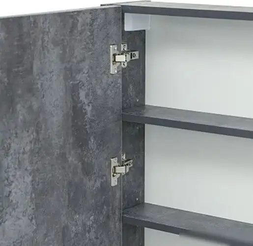 Doratiz Шкаф с зеркалом Крит 80 2711.169 (серый) – фото товара