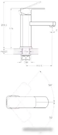 Смеситель G.Lauf NEB1-A123 (хром) - фото товара