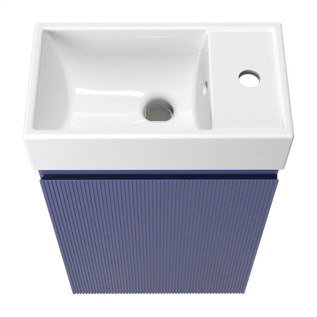 Wellsee Тумба под умывальник 2 в 1 WC Area 221804001 (тумба/матовый синий, раковина/глянцевый белый, без ножек) – фото товара