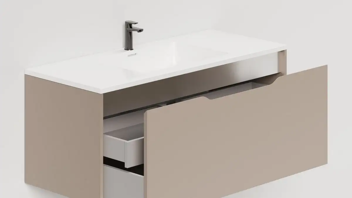 Salini Тумба под умывальник Smile 100 S1000T (серо-коричневый) – фото товара