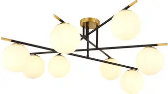 Люстра средней высоты Arte Lamp Alcor A2224PL-8BK – изображение в каталоге