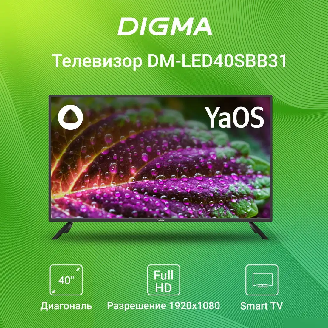 Телевизор Digma DM-LED40SBB31 – фото товара