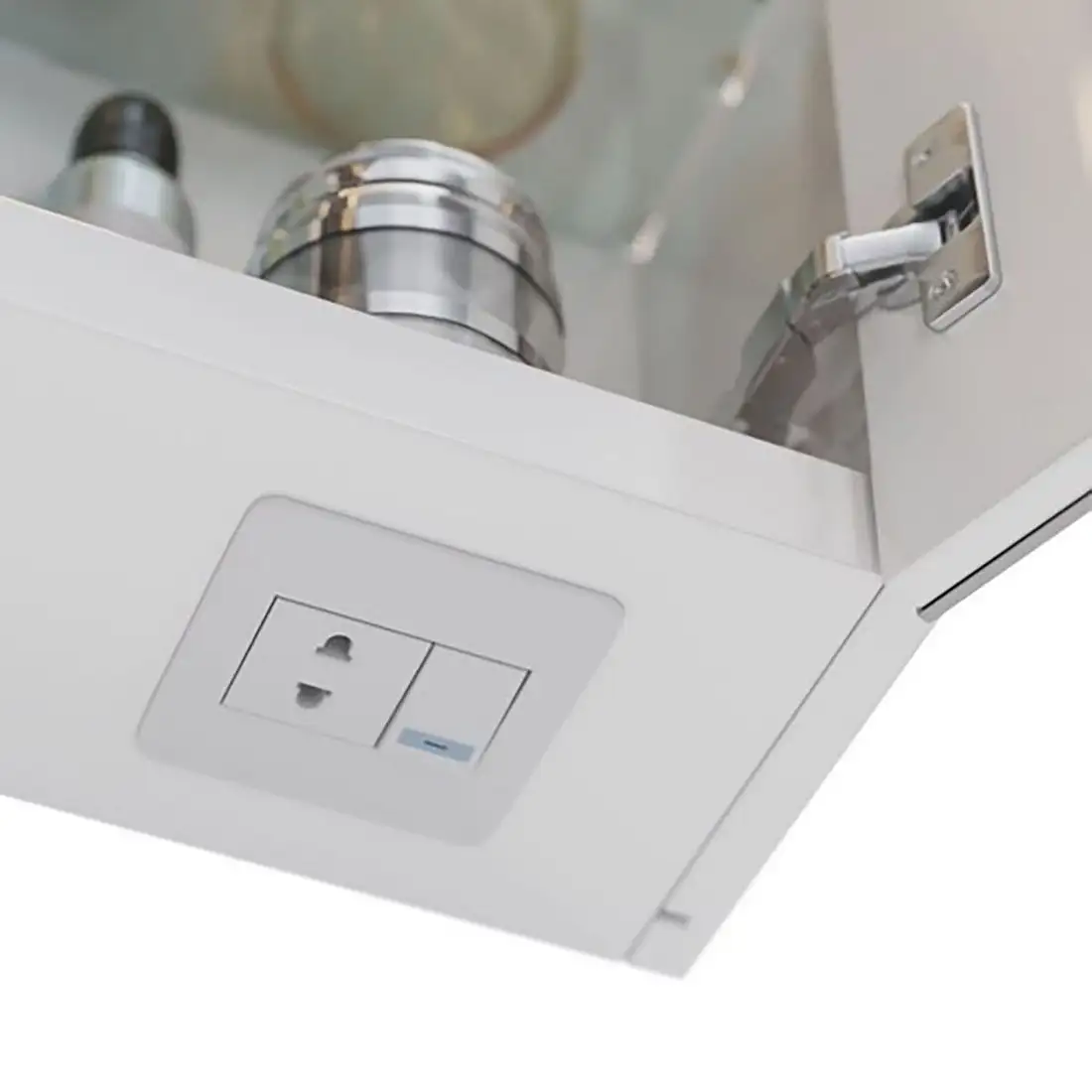 Lemark Шкаф с зеркалом для ванной Zenon 90x80 LM90ZS-Z (белый глянец) – фото товара