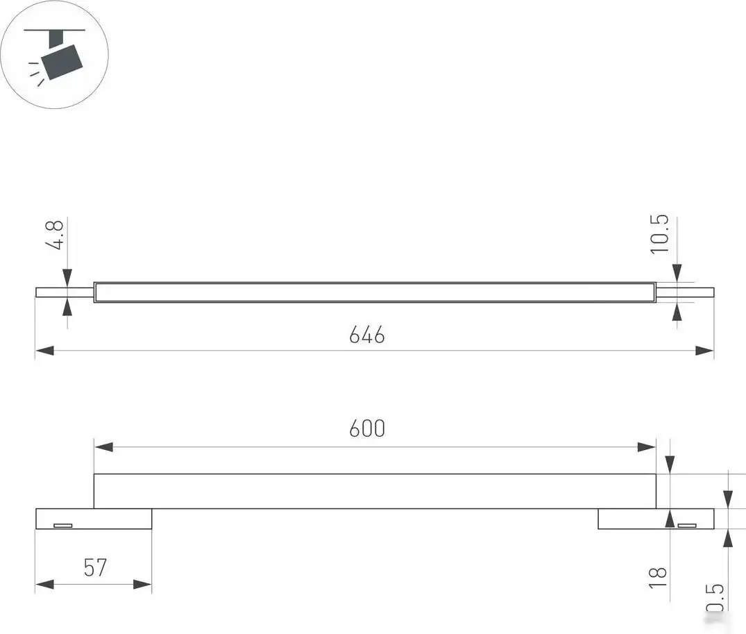 Трековый светильник Arlight Mag-Microcosm-Flat-L600-16W Day4000 043274 – фото товара