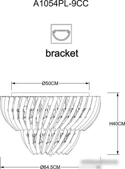 Люстра средней высоты Arte Lamp Ella A1054PL-9CC – фото товара