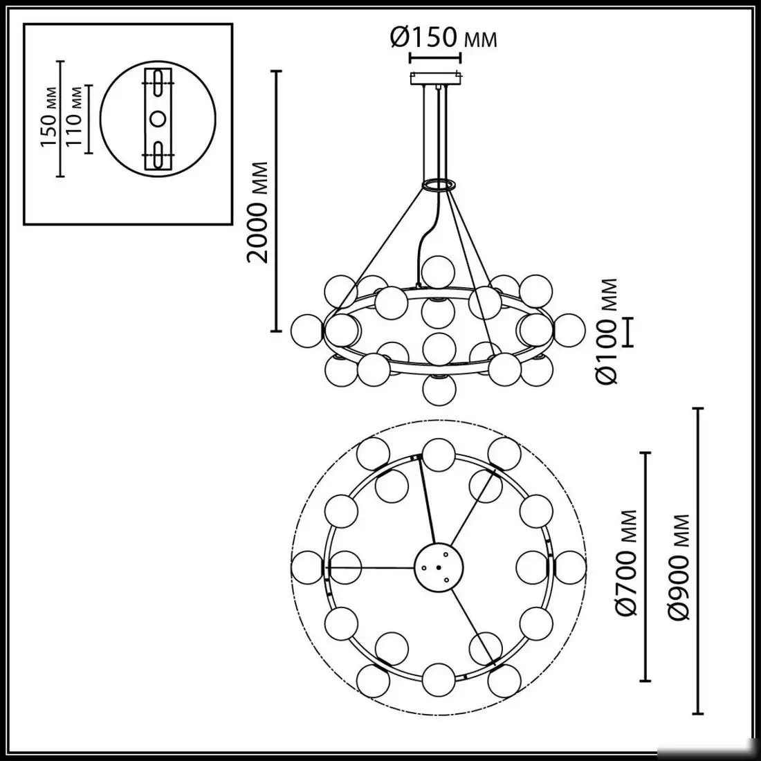Подвесная люстра Odeon Light Magia 7109/24 – фото товара