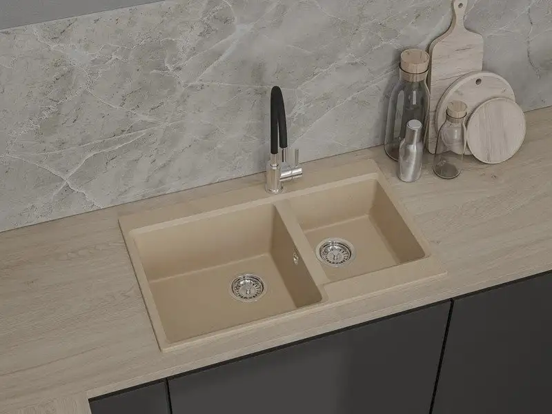 Кухонная мойка GranFest GF-LV-780K (песочный) - фото товара