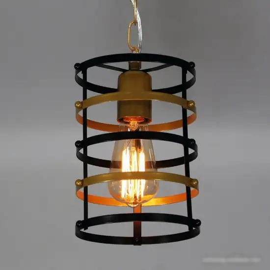 Подвесная люстра Элетех Абелла 211 НСБ 01-60-175 Е27 1005405103 (черный/золото)