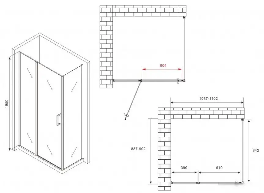 Душевой уголок Abber Sonnenstrand AG04110MS-S90M - фото товара
