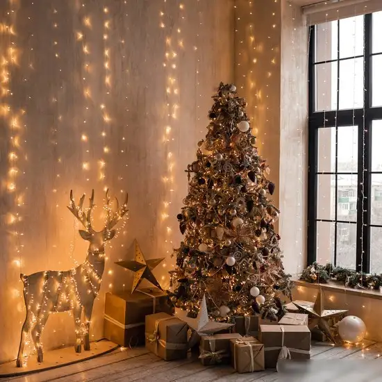 Гирлянда Евросвет Роса (теплый белый) 2х3 м – фото товара