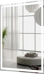 Пекам Зеркало Greta 60x100 greta-60x100dpcl (с подсветкой, сенсором на взмах руки, подогревом и часами)