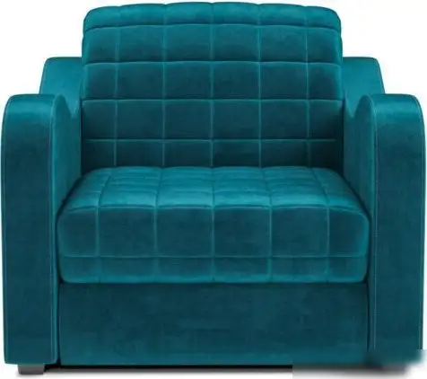 Кресло-кровать Мебель-АРС Барон №4 НПБ (бархат, синий/зеленый Star Velvet 43 Black Green)