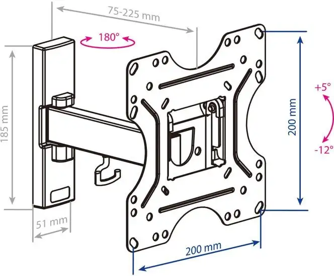 Кронштейн Kromax Optima 213 (черный) – фото товара