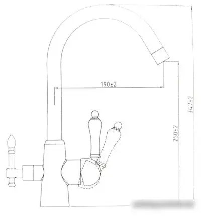 Смеситель Kaiser Vincent (серебристый) 31744-5 - фото товара