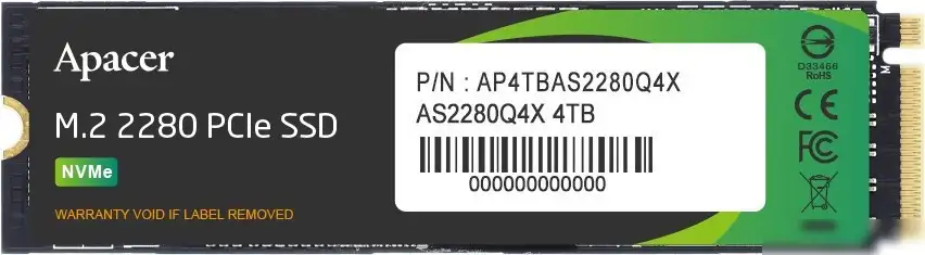 SSD Apacer AS2280Q4X 4TB AP4TBAS2280Q4X – фото товара