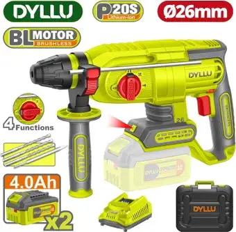 Перфоратор Dyllu DTLM1B262 (с 2-мя АКБ, кейс) – изображение в каталоге