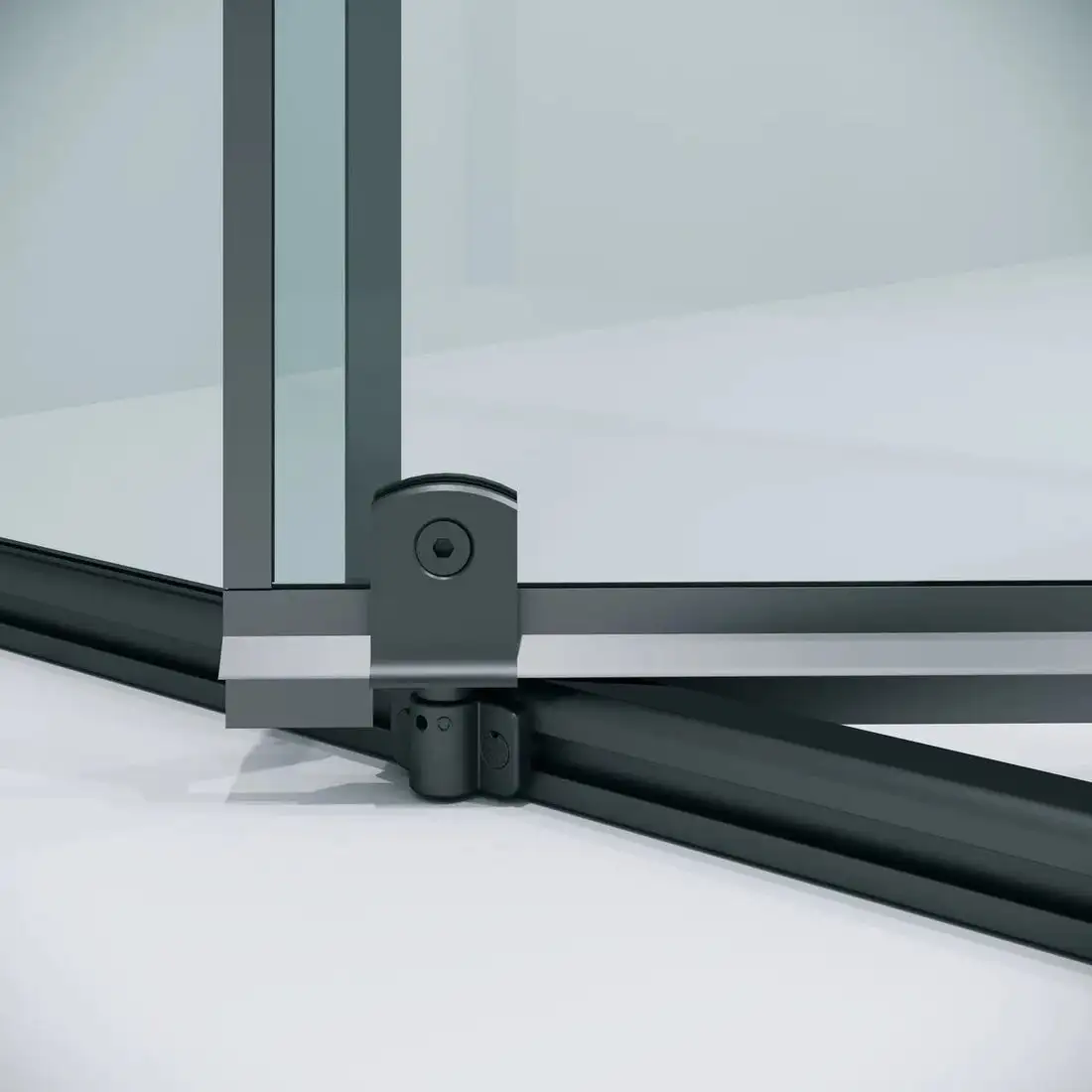 Душевая дверь Niagara Nova NG-35-10AGR 100х195 (графит/прозрачное стекло) - фото товара