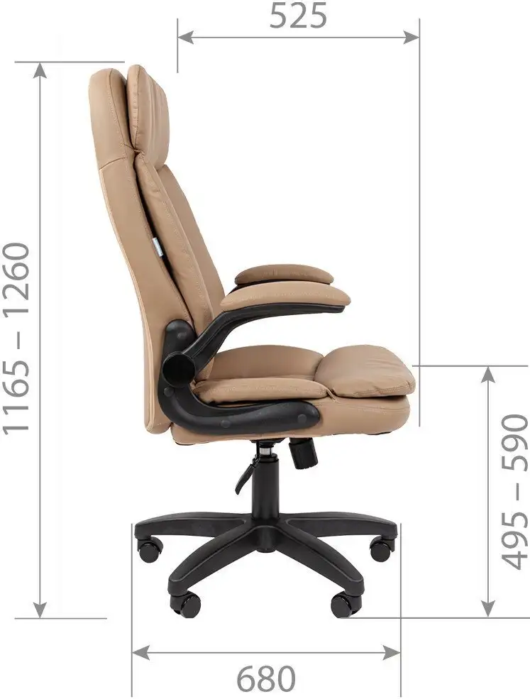 Офисное кресло CHAIRMAN 533 (экокожа черный) – фото товара