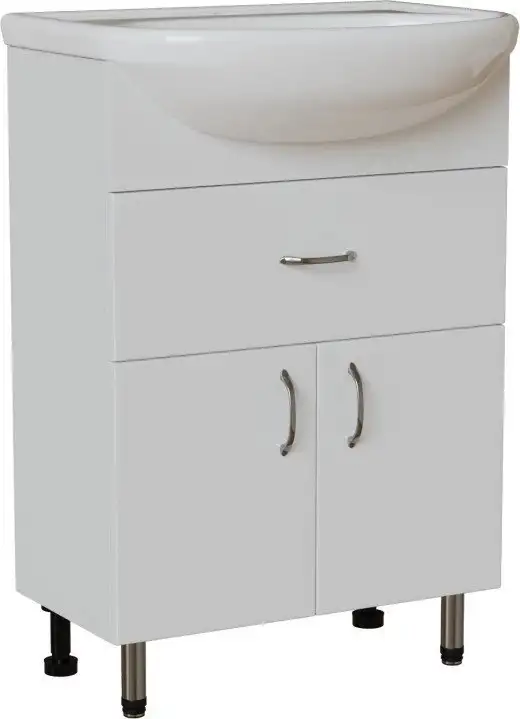 Mixline Тумба с умывальником Мистраль-60 555210 + Уют 60 – фото товара