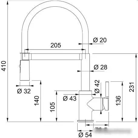 Смеситель Franke Lina Semi-pro 115.0626.088 (хром/белый) - фото товара