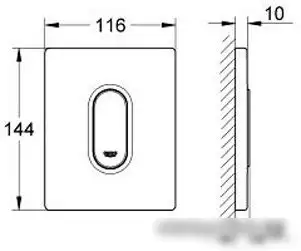 Панель смыва Grohe Arena Cosmopolitan 38857000 (хром) – фото товара