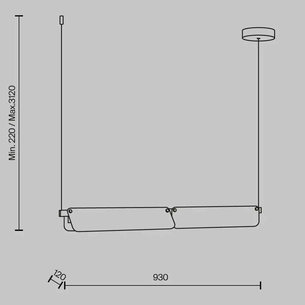 Подвесная люстра Maytoni Flat MOD296PL-L20BS3K – фото товара