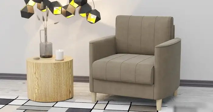 Интерьерное кресло Нижегородмебель Лора ТК 327 (ультра беж песочный/бежевый) – фото товара