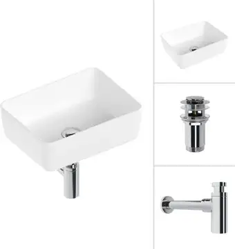 Умывальник Lauter 21674B + клапан 21190CH + сифон 21635CH (хром) - изображение в каталоге