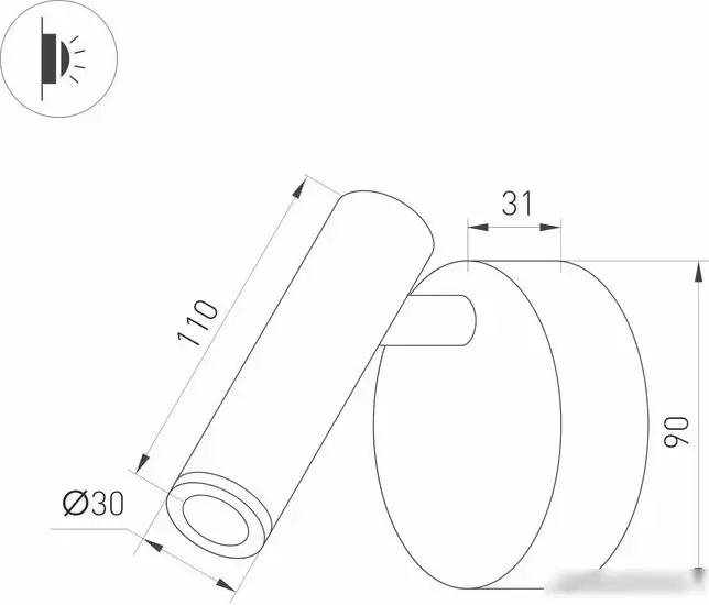 Спот Arlight SP-BED-NB-R90-3W Warm3000 036544 – фото товара
