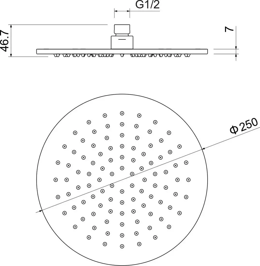 Верхний душ Aquatek AQ2077BG (золото) - фото товара