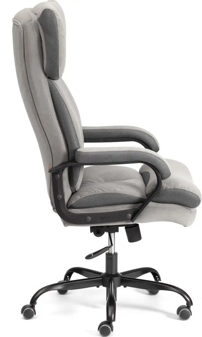 Офисное кресло TetChair Duke metal BL (велюр, серый) – фото товара