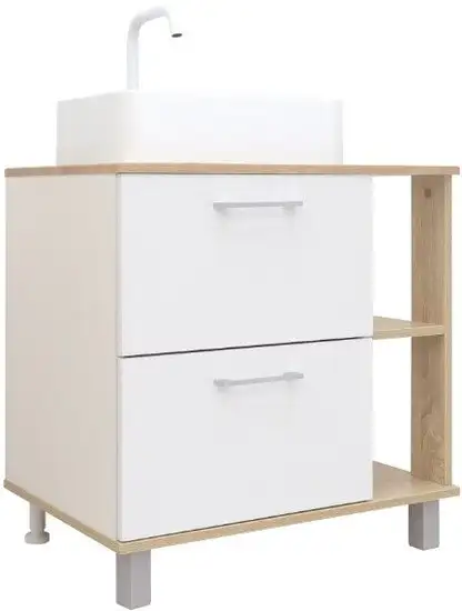 Doratiz Тумба под умывальник Doratiz Гавайи 70 9908.182 (белый/дуб сонома) – изображение в каталоге