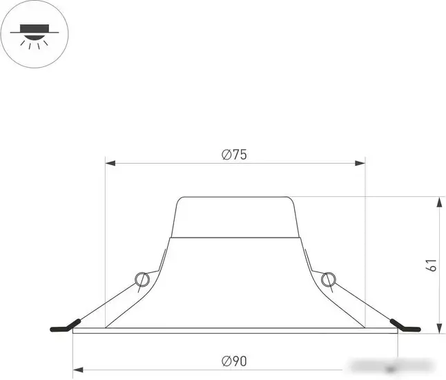 Точечный светильник Arlight MS-BLIZZARD-BUILT-R90-6W Warm3000 036579 – фото товара