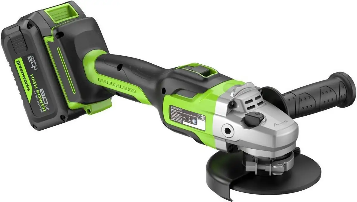 Угловая шлифмашина Greenworks GD24AG 3200207CUH (с 1-м АКБ) – фото товара