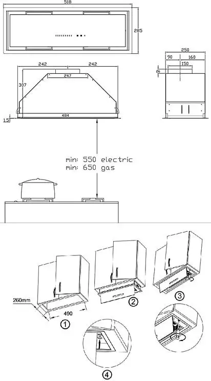 Кухонная вытяжка Korting KHI 6997 GB - фото товара